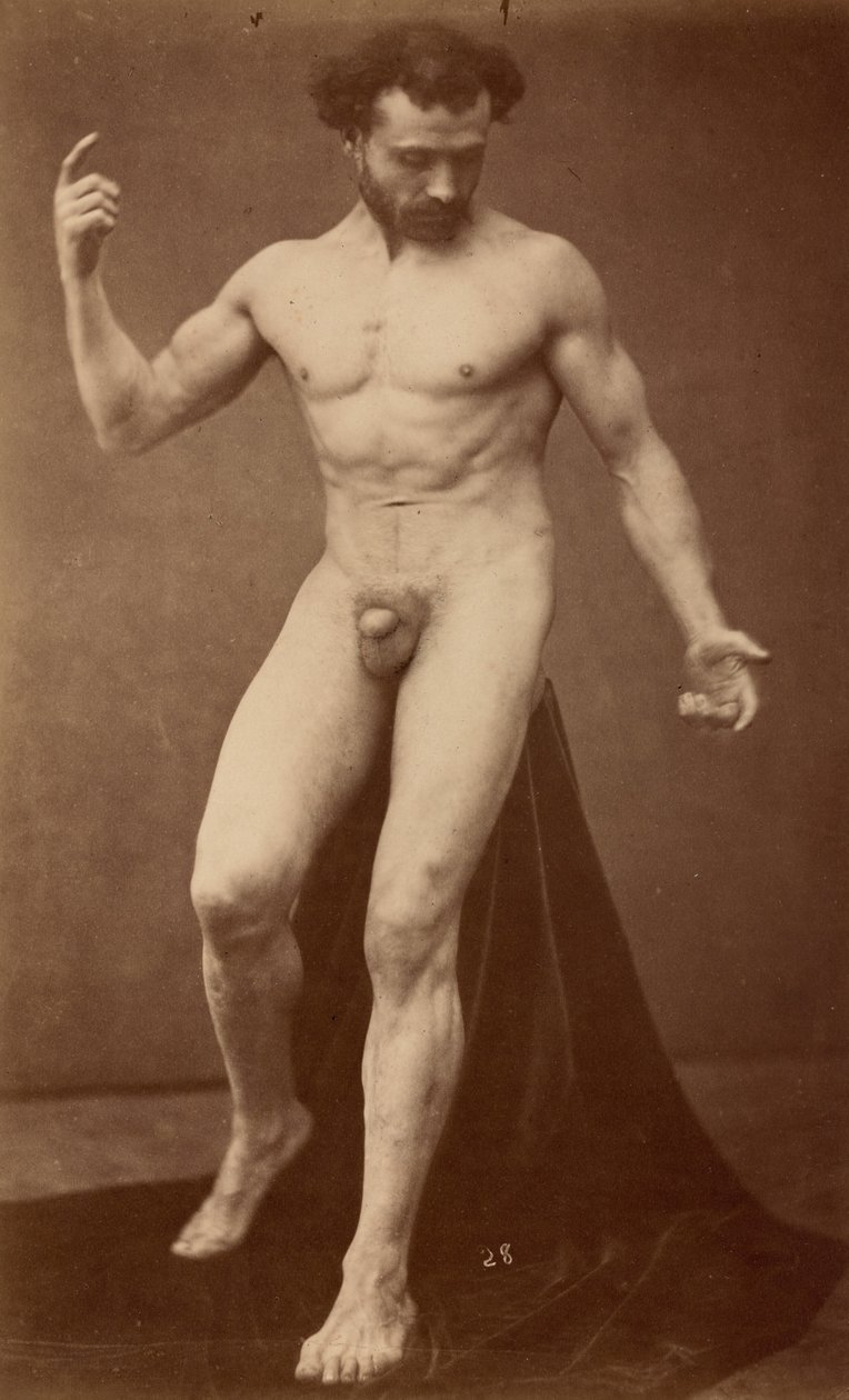 Nakenstudie,1870-talet (foto) av Gaudenzio Marconi