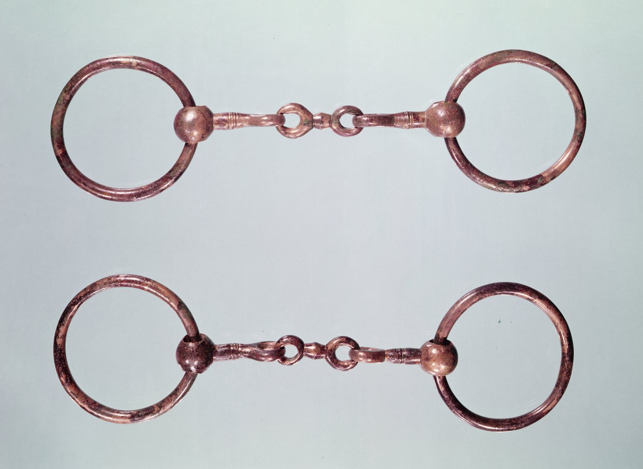 Hästbett, från La Gorge-Meillet, Tene I (c.475-0 f.Kr.) (brons) av Gaulish