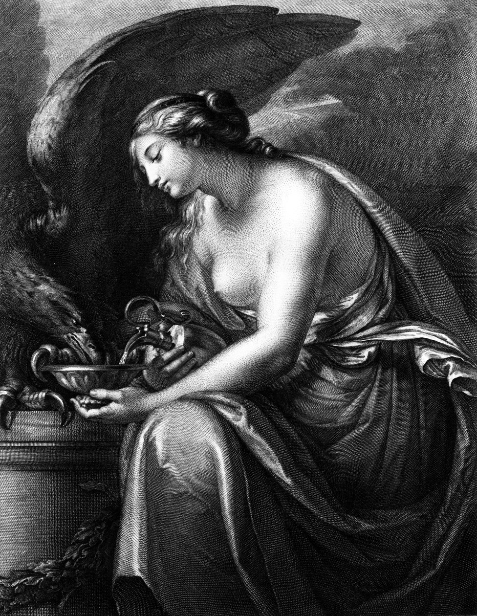Hebe, graverad av Domenico Cunego av Gavin Hamilton
