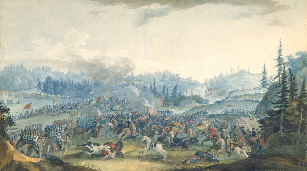 En scen från det rysk-turkiska kriget, 1801 av Gavril Sergeyevich Sergeyev