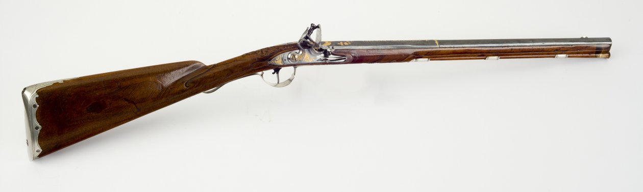 Flintlock Gun for a Child, c.1780 (trä, stål, horn och silver med förgyllning och blåning) av Gavrila Permyakov