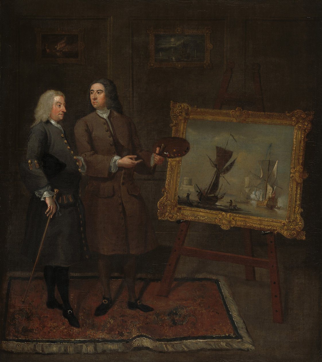 Thomas Walker och Peter Monamy, ca 1735 av Gawen Hamilton