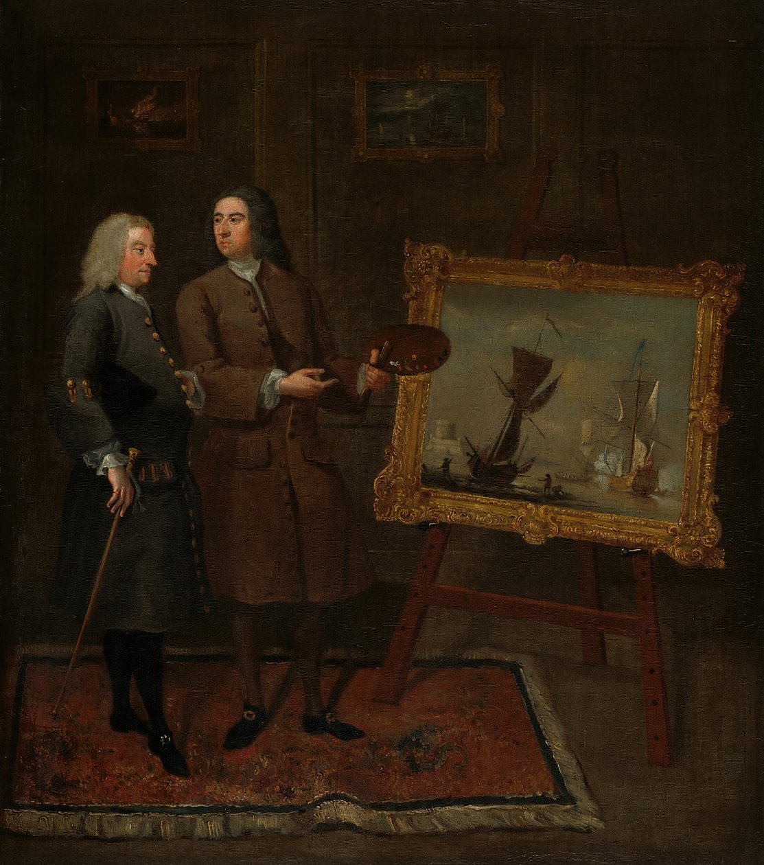 Thomas Walker och Peter Monamy, ca. 1735. av Gawen Hamilton