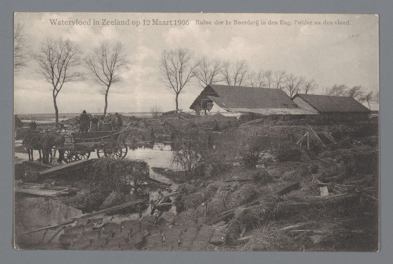 Översvämning i Zeeland den 12 mars 1906 av Gebroeders van Straaten