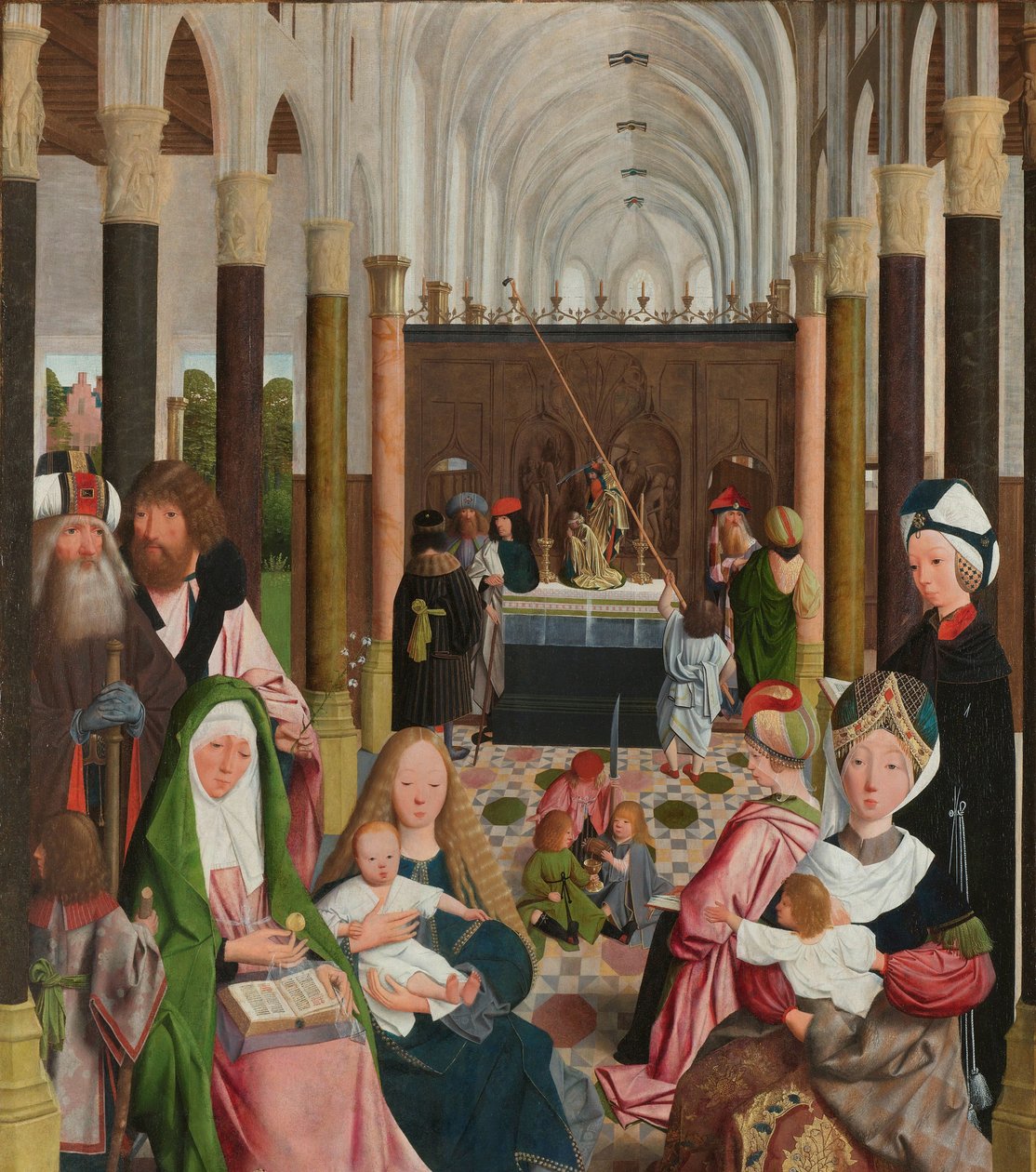 Den heliga släktskapet av Geertgen tot Sint Jans (workshop of)