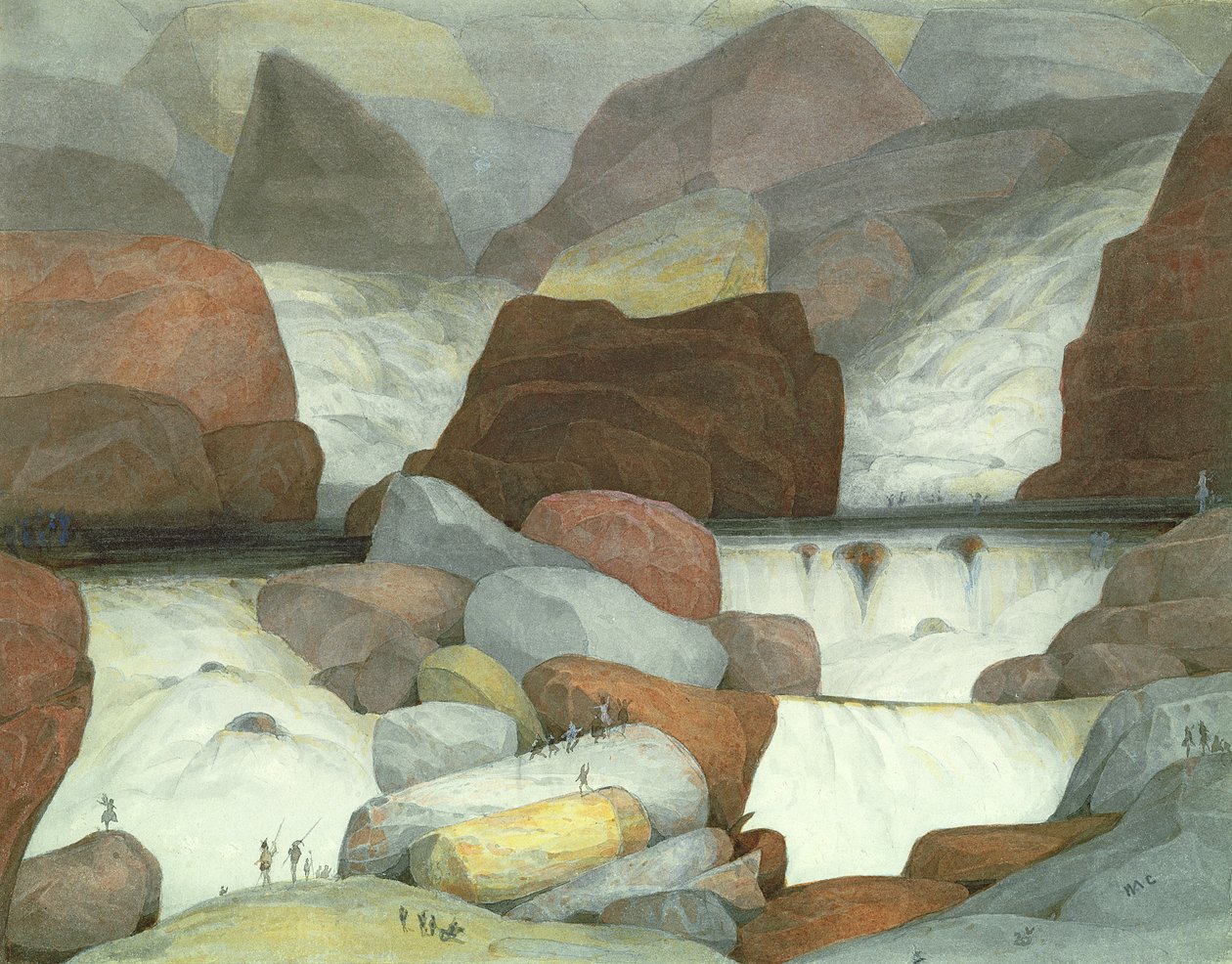 Watersprites in a Stream, ca 1865 (wc) av General John Chamberlayne