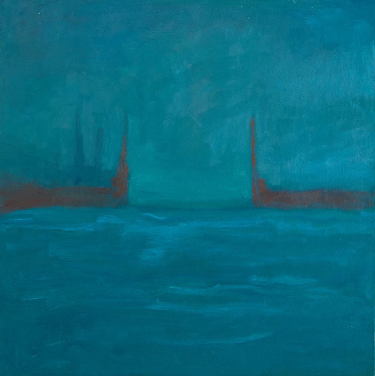 Entrance to the Styx, 2024 (olja på duk) av Genevieve French