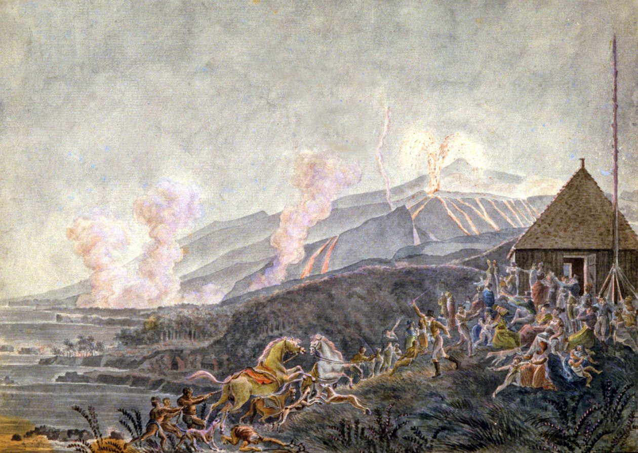 Panik under utbrottet av Piton de la Fournaise av Genevieve Sophie Marie Adele Patu de Rosemont