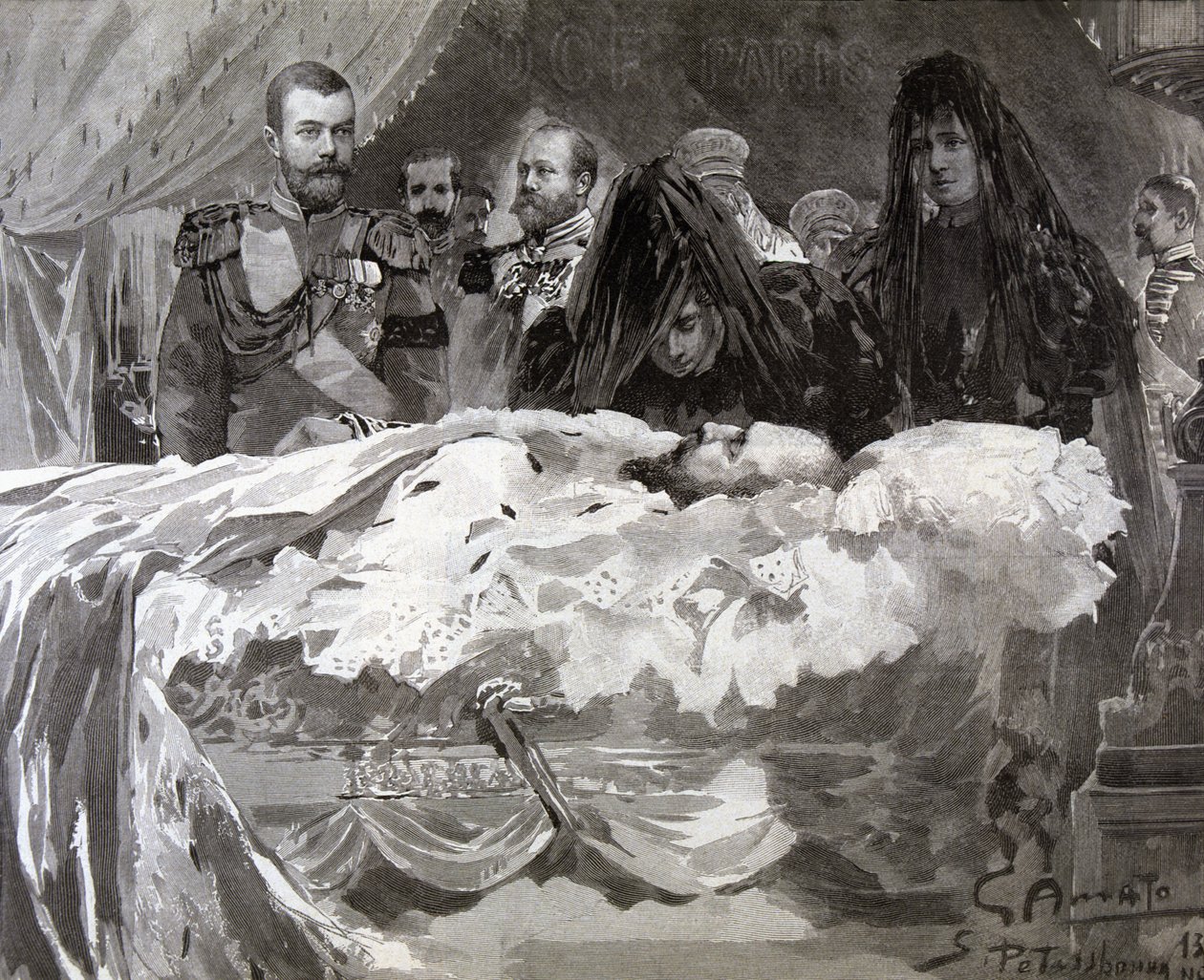 Tsar Alexander III:s död, november 1894. av Gennaro Amato