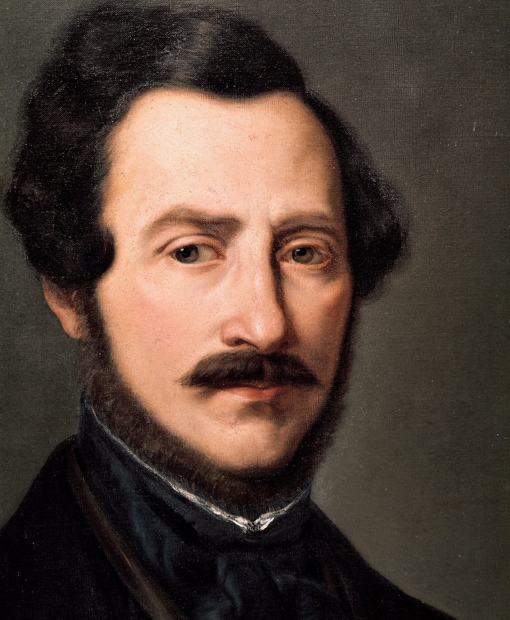 Porträtt av den italienska kompositören Gaetano Donizetti (1797-1848) Målning av Gennario Ruo (1800-talet) Musikkonservatoriet i Neapel San Pietro a Majella av Gennaro Ruo