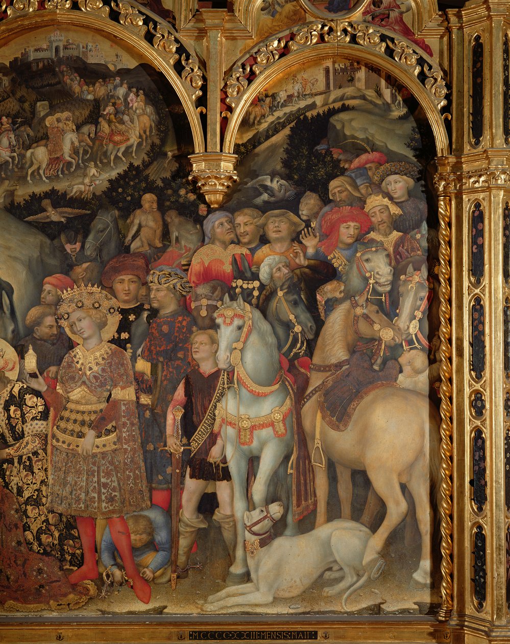 Tillbedjan av Magi-detaljen, 1423 (tempera på panel) av Gentile da Fabriano