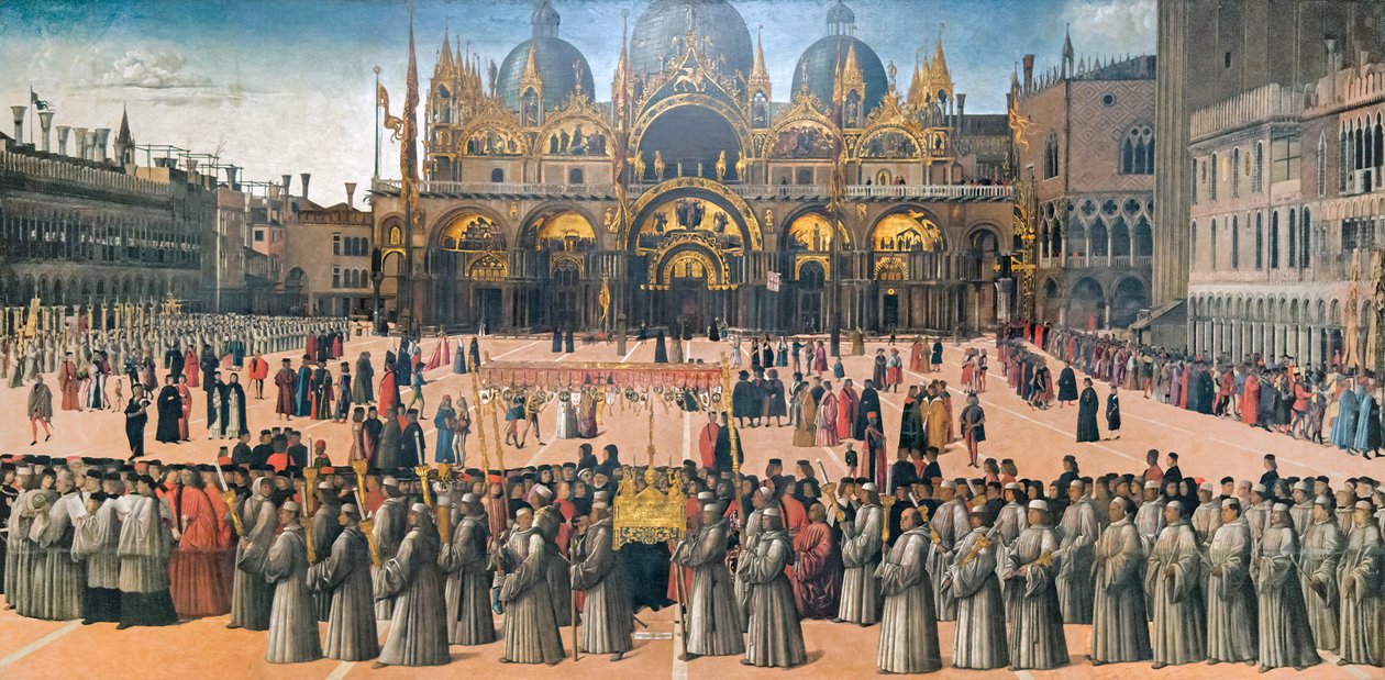 Procession på Markusplatsen av Gentile Bellini