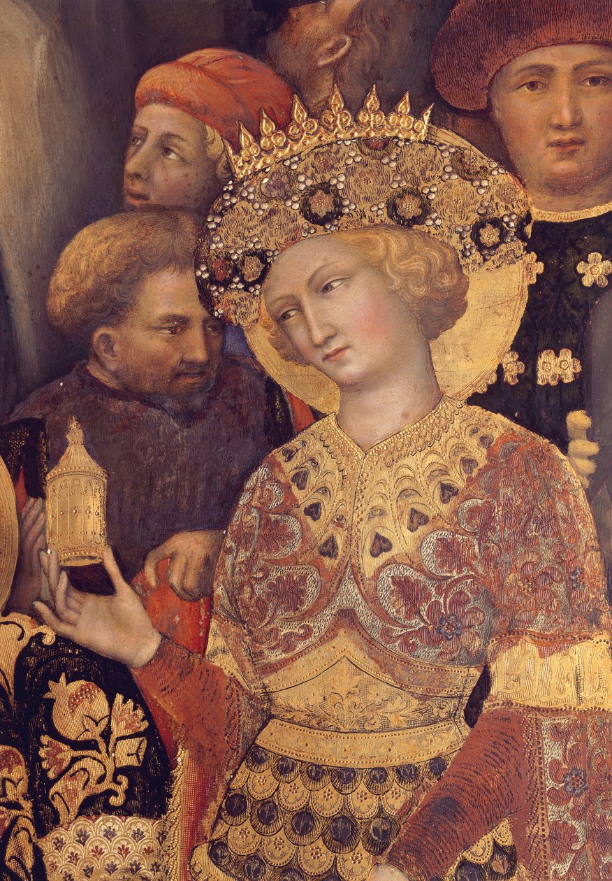 Tillbedjan av Magi detalj av kungen av Gentile da Fabriano