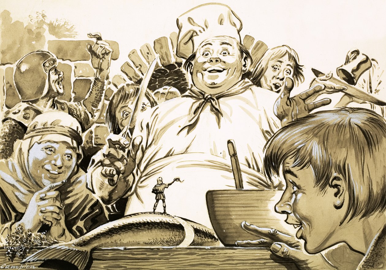 Illustration från "Tom Thumb" av bröderna Grimm av Geoff Campion