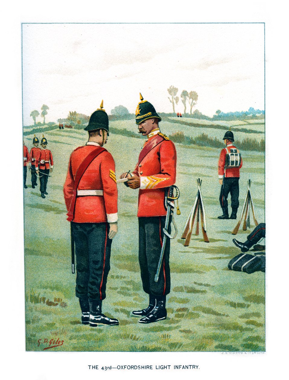 Det 43:e Oxfordshire lätta infanteriet, c1890. av Geoffrey Douglas Giles