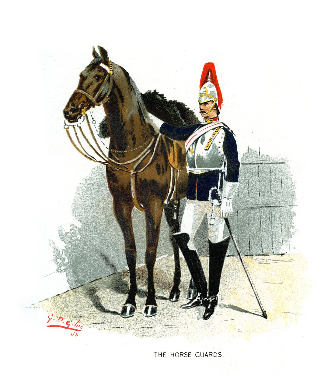 Hästgardet, c1890. av Geoffrey Douglas Giles