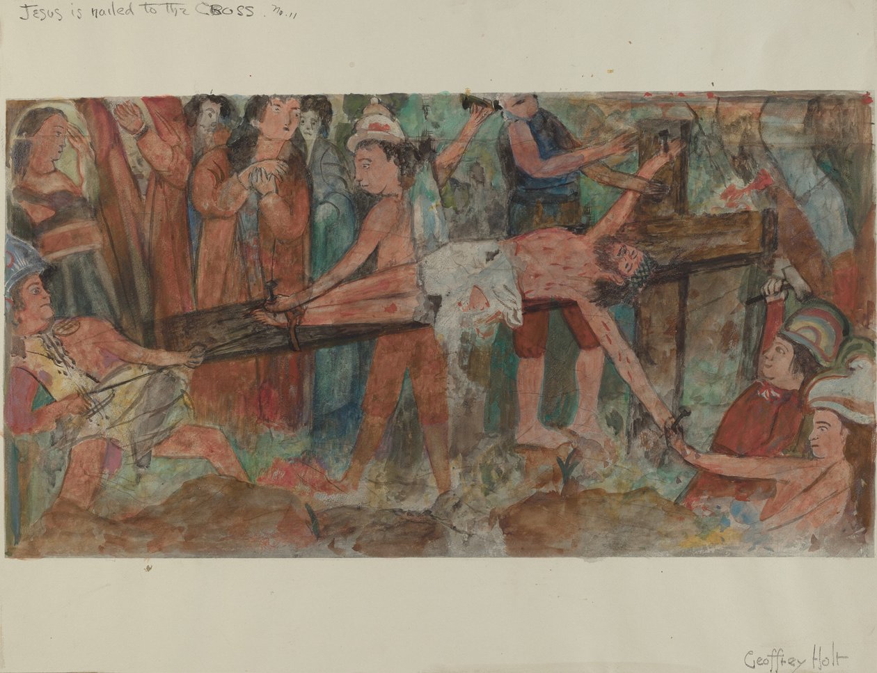 Korsets station nr 11: Jesus är spikad på korset, ca. 1936. av Geoffrey Holt