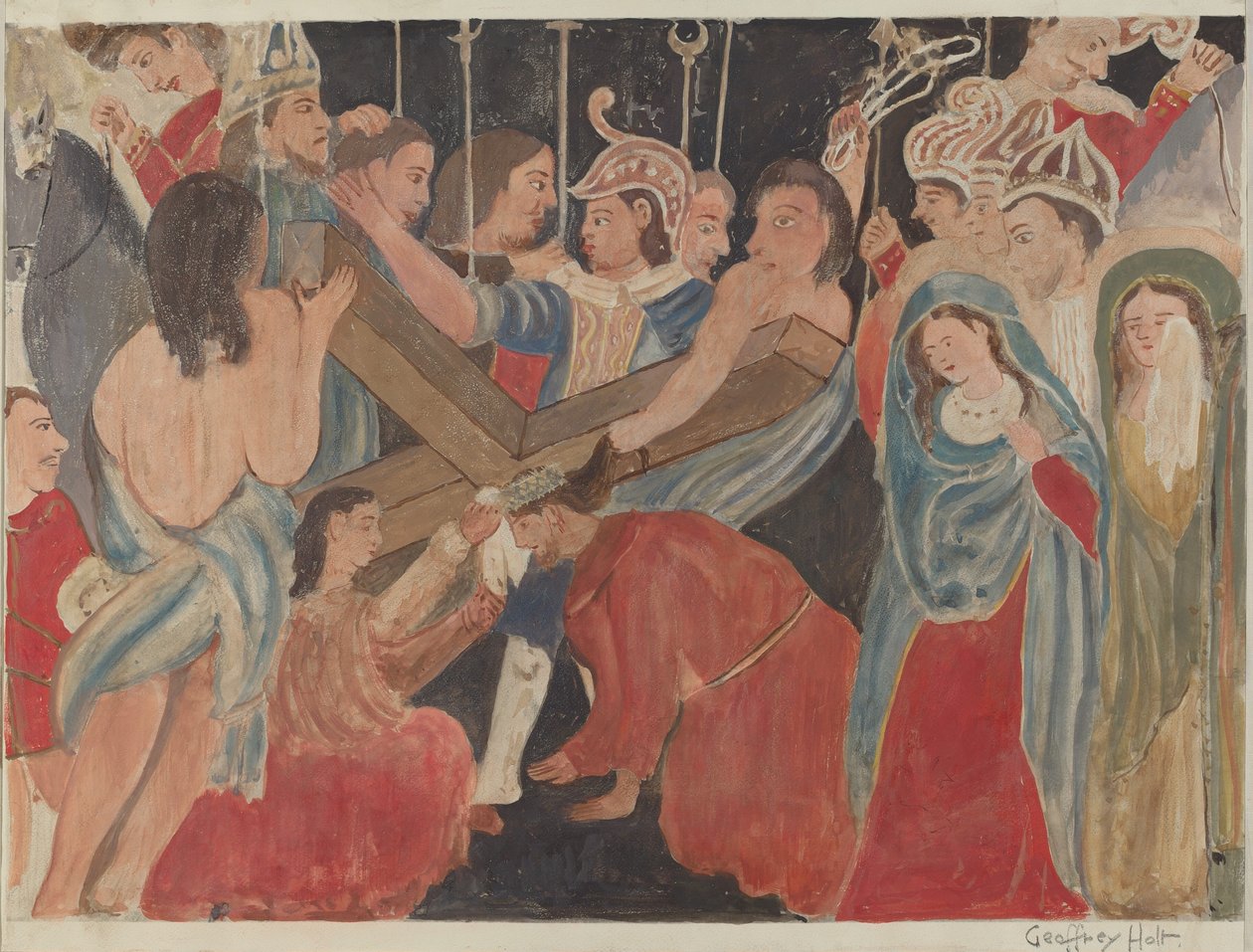 Station of the Cross No. 6: Veronica RendersService to Jesus, c. 1936. av Geoffrey Holt