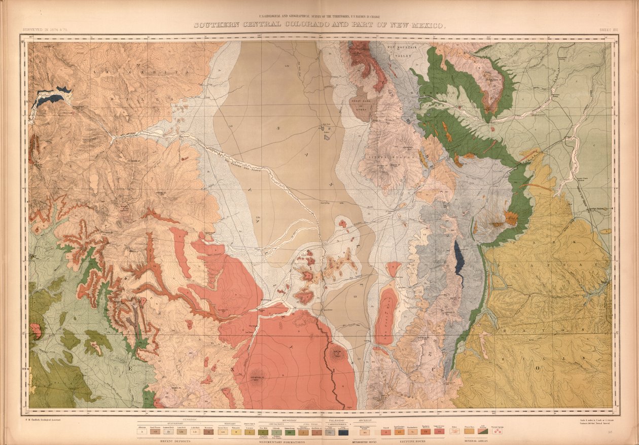 Geologisk och geografisk atlas över Colorado och delar av angränsande territorium, av Geological And Geographical Survey Of The Territories