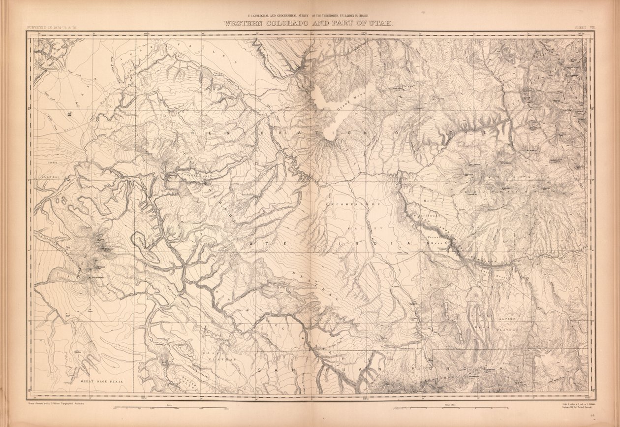 Geologisk och geografisk atlas över Colorado och delar av angränsande territorium, av Geological And Geographical Survey Of The Territories