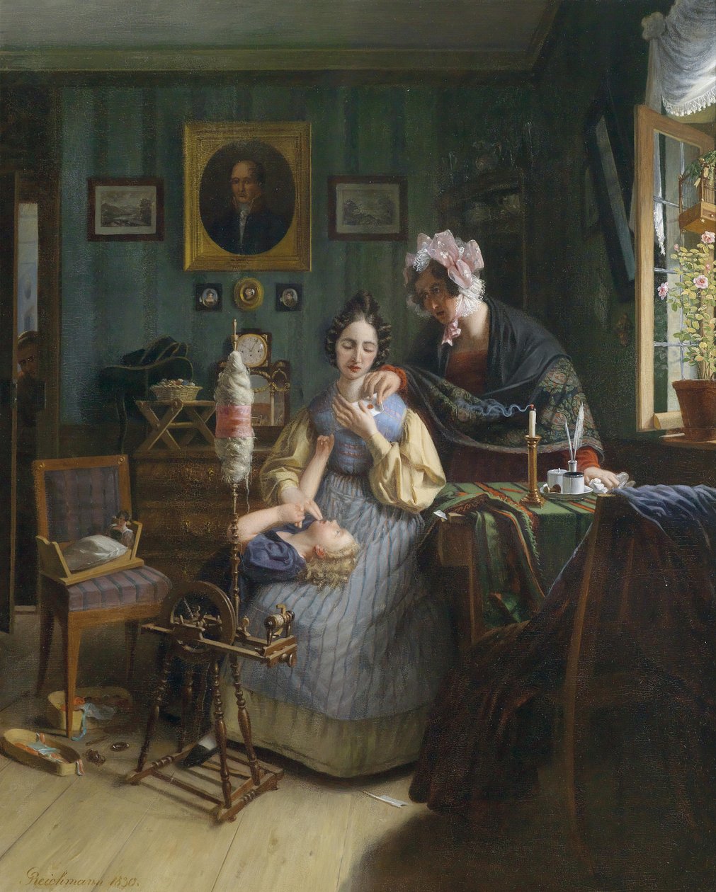 Die belauschte Spinnerin av Georg Friedrich Reichmann