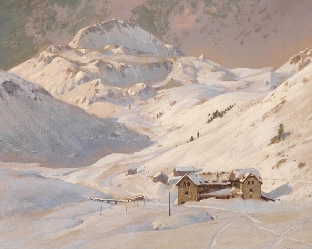 Seekar House and Mount Seekarspitze av Georg Janny