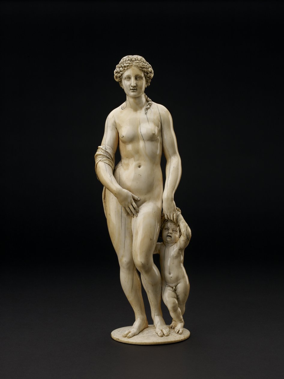 Venus och Amor, c.1624 elfenben av Georg Petel
