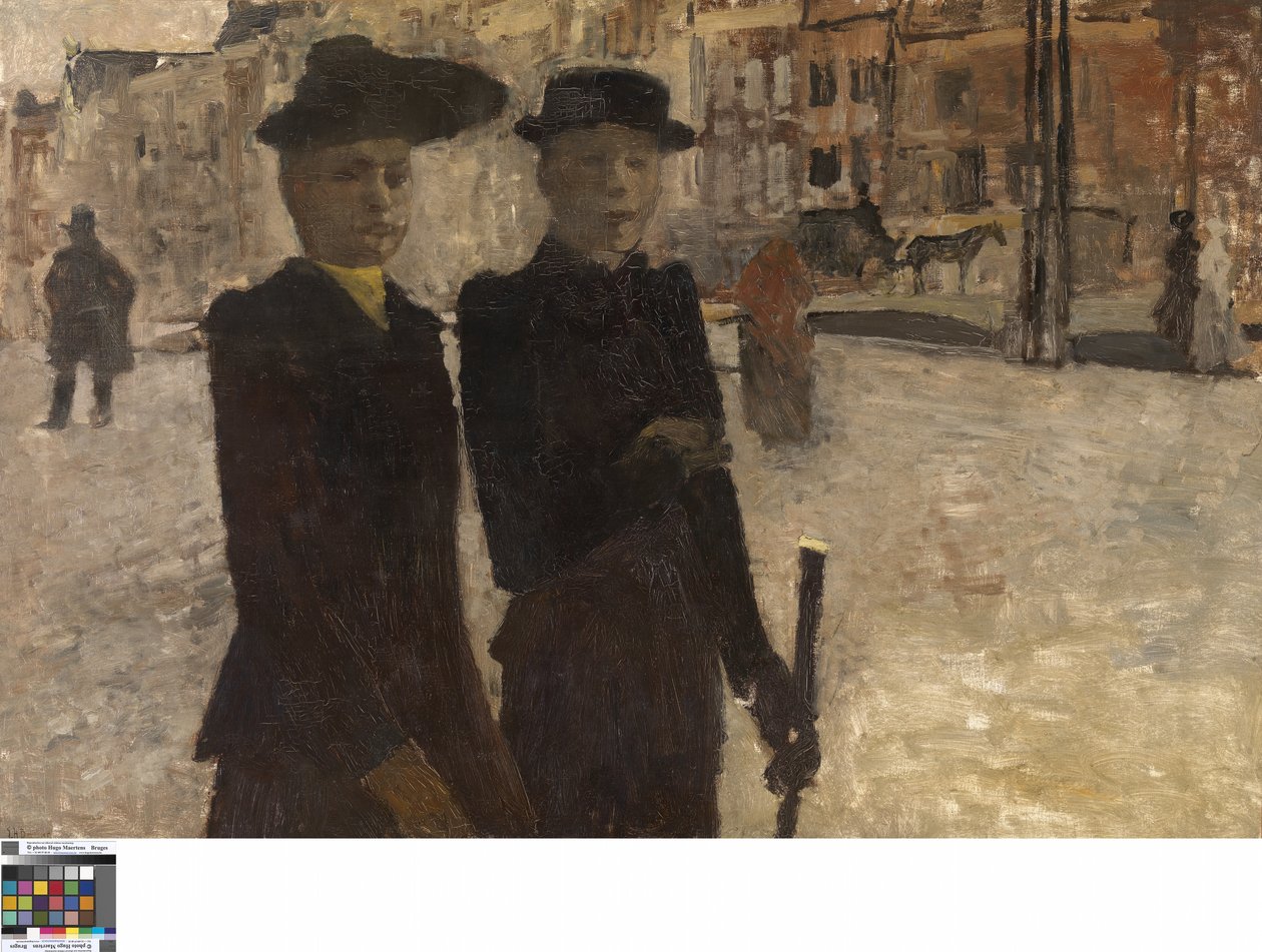 Kvinnor på Rokin (olja på duk) av Georg Hendrik Breitner