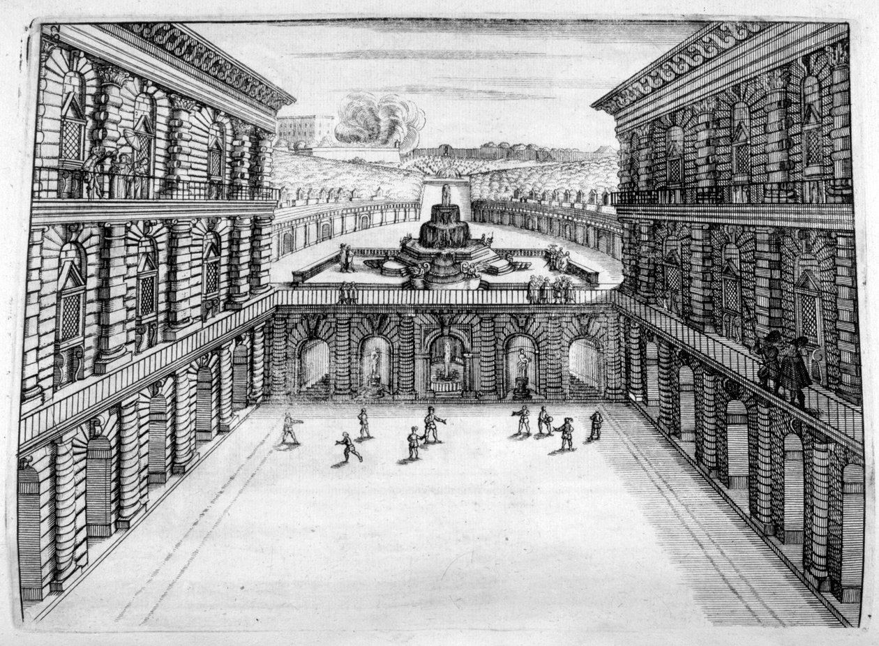 Slotts- och trädgårdsdesign, 1664 av Georg Andreas Bockler