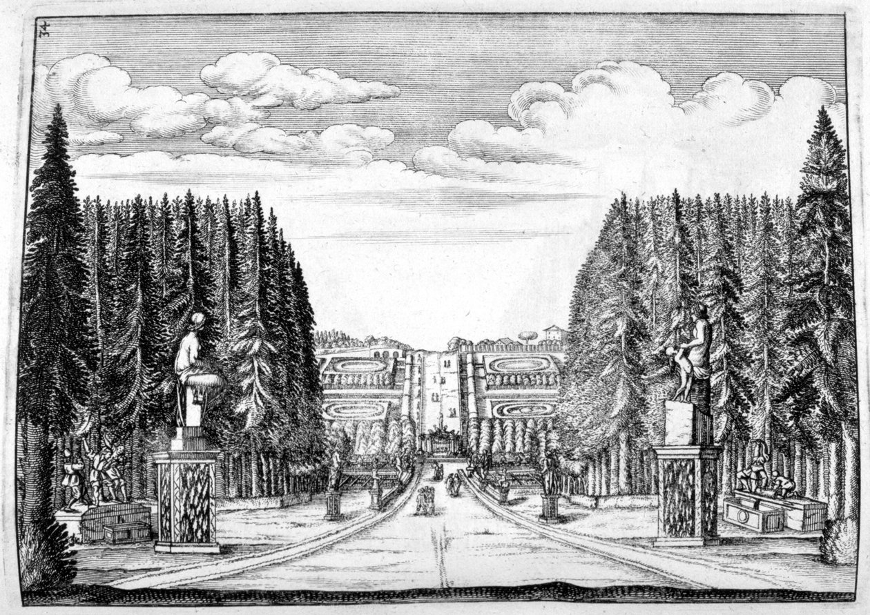 Slott och trädgårdsdesign, 1664 av Georg Andreas Bockler