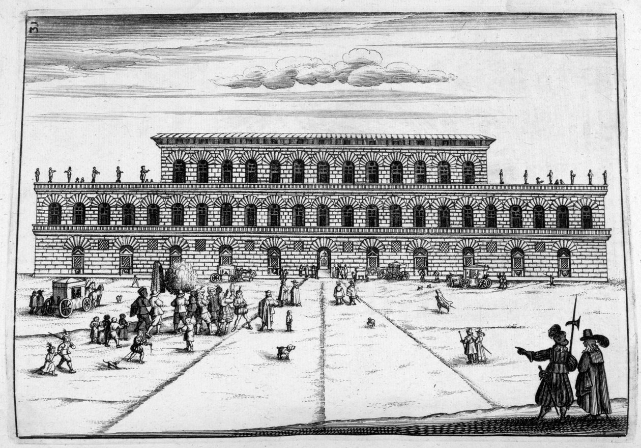 Slottsdesign, 1664 av Georg Andreas Bockler