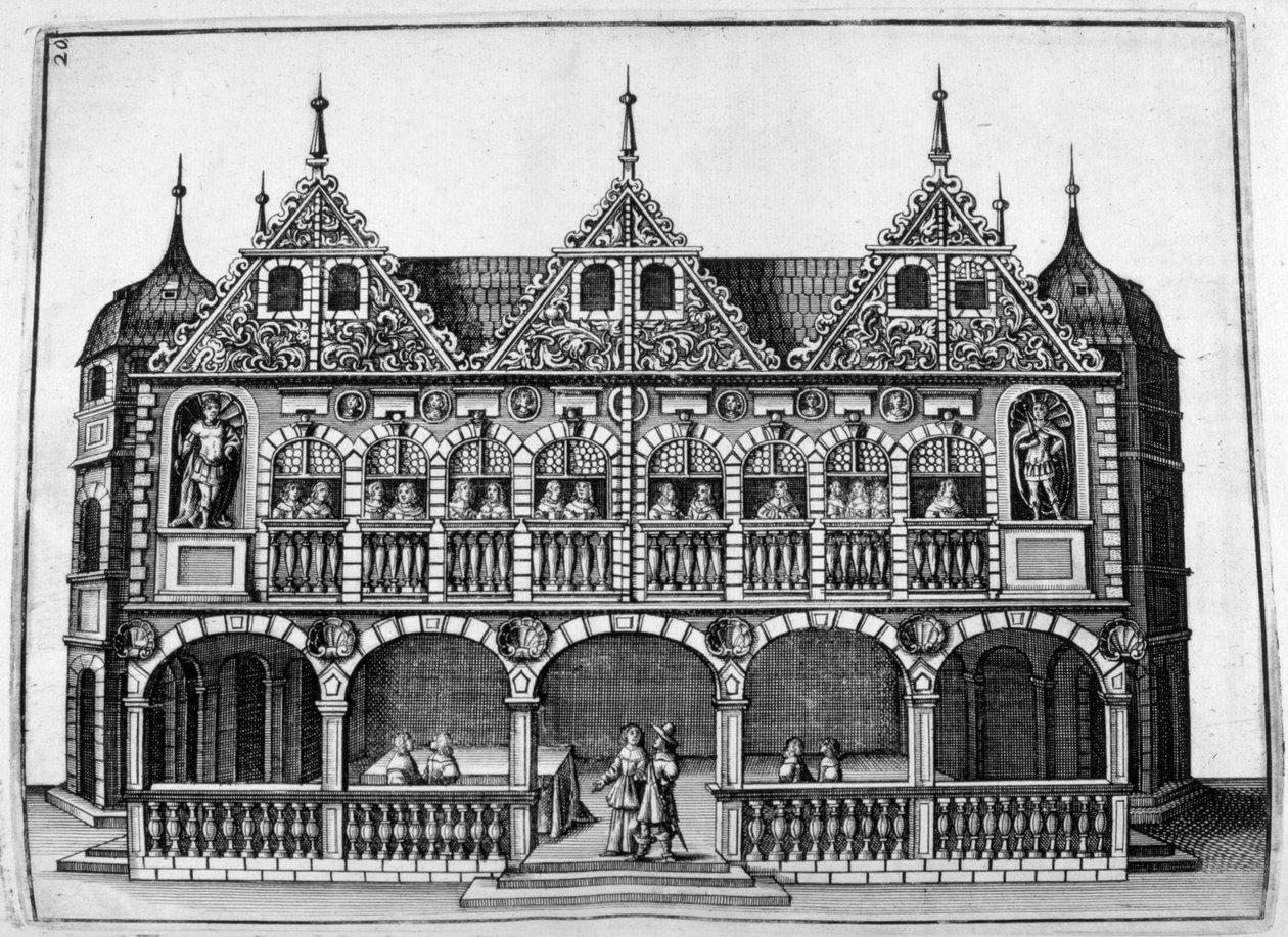 Slottsdesign, 1664 av Georg Andreas Bockler