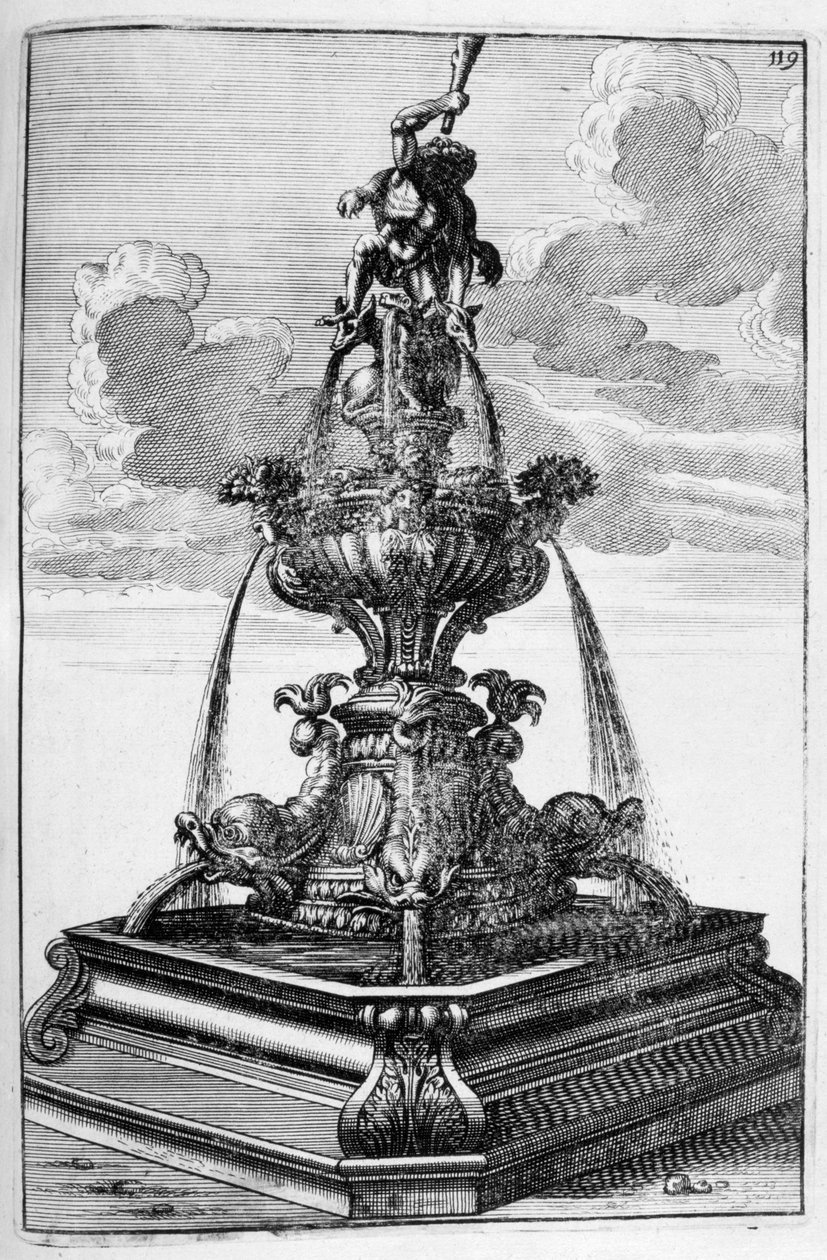 Fontändesign, 1664 av Georg Andreas Bockler