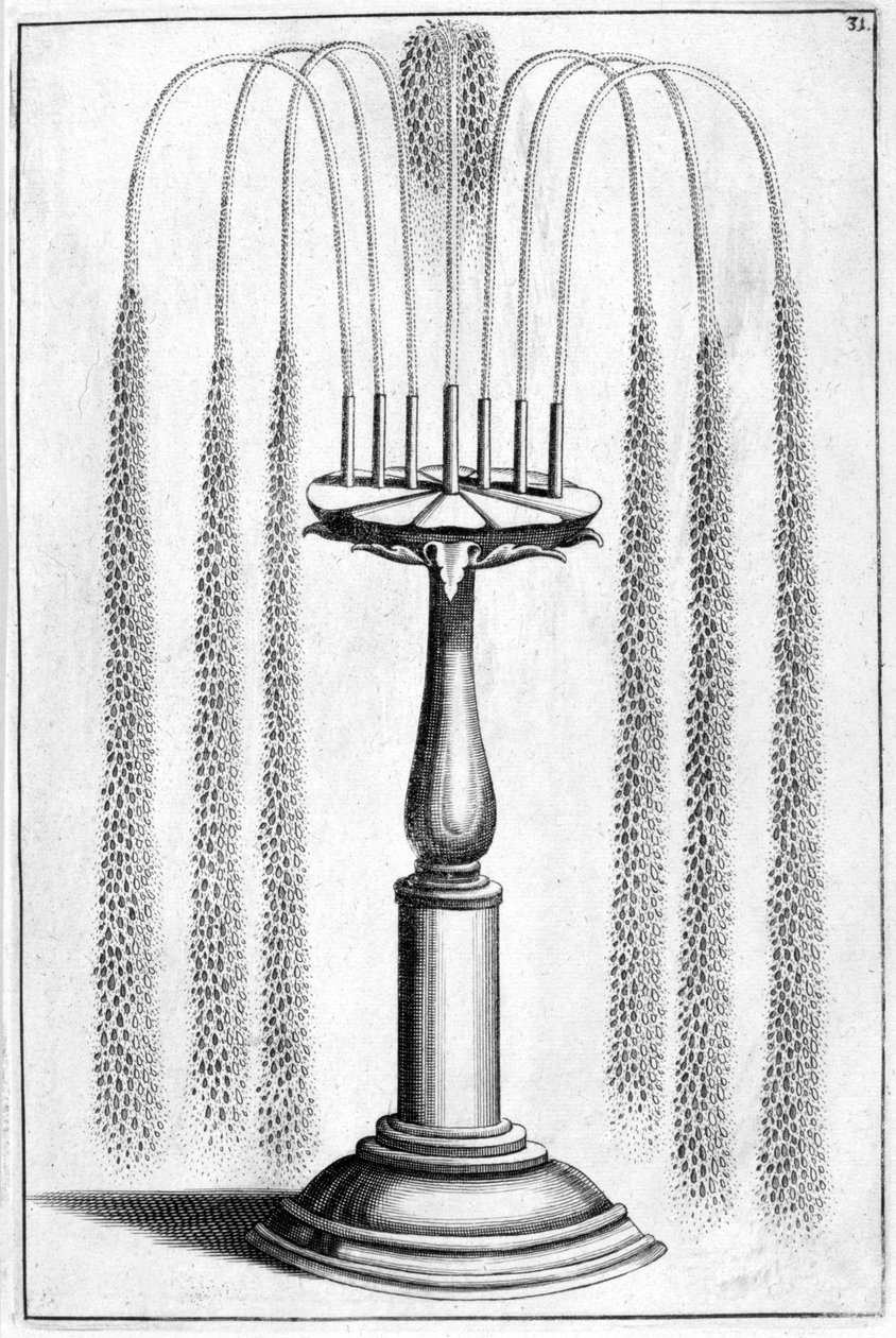 Dekorativ fontändesign, 1664 av Georg Andreas Bockler