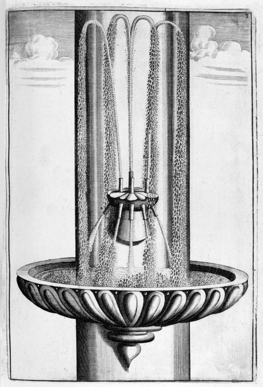 Dekorativ fontändesign, 1664 av Georg Andreas Bockler