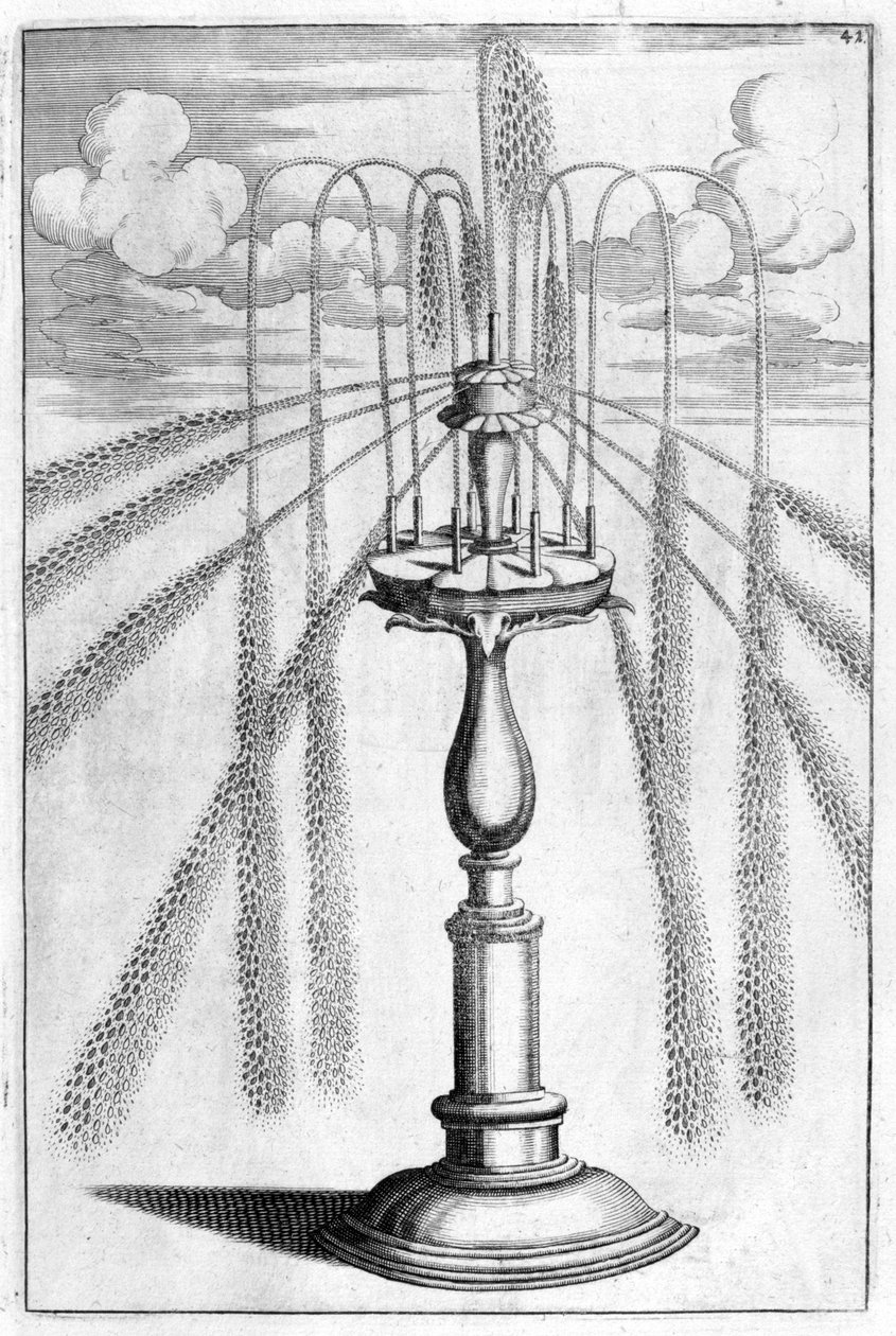 Dekorativ fontändesign, 1664 av Georg Andreas Bockler