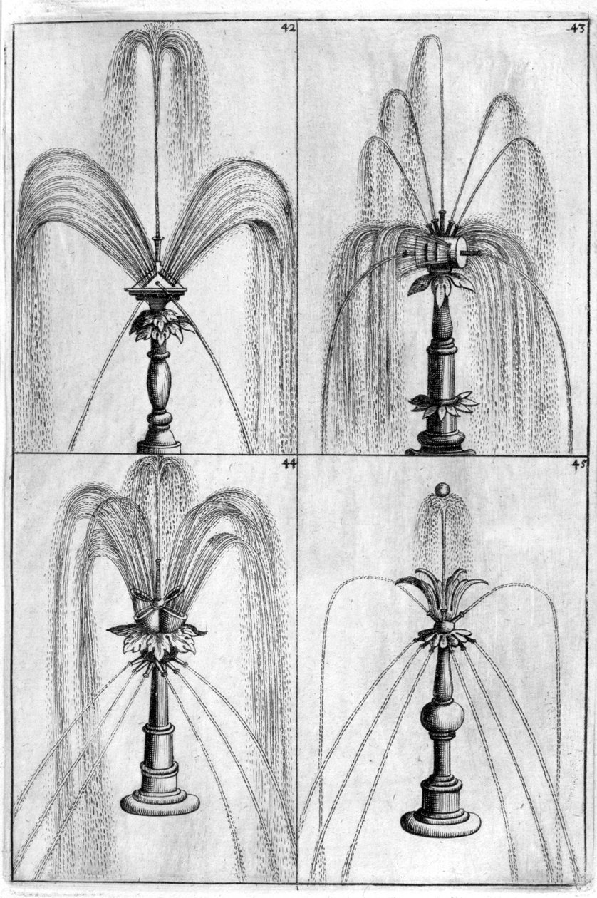 Dekorativ fontändesign, 1664 av Georg Andreas Bockler