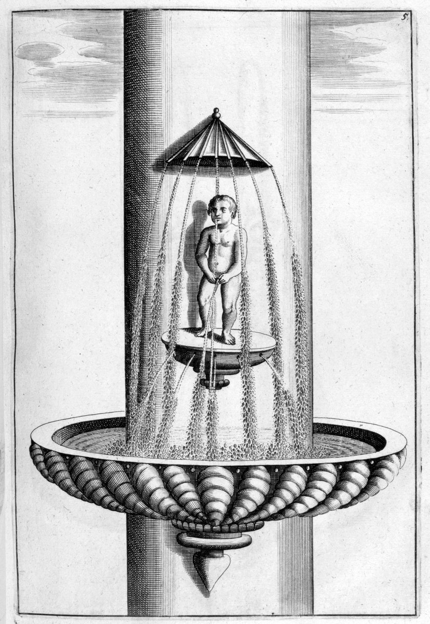 Dekorativ fontändesign, 1664 av Georg Andreas Bockler