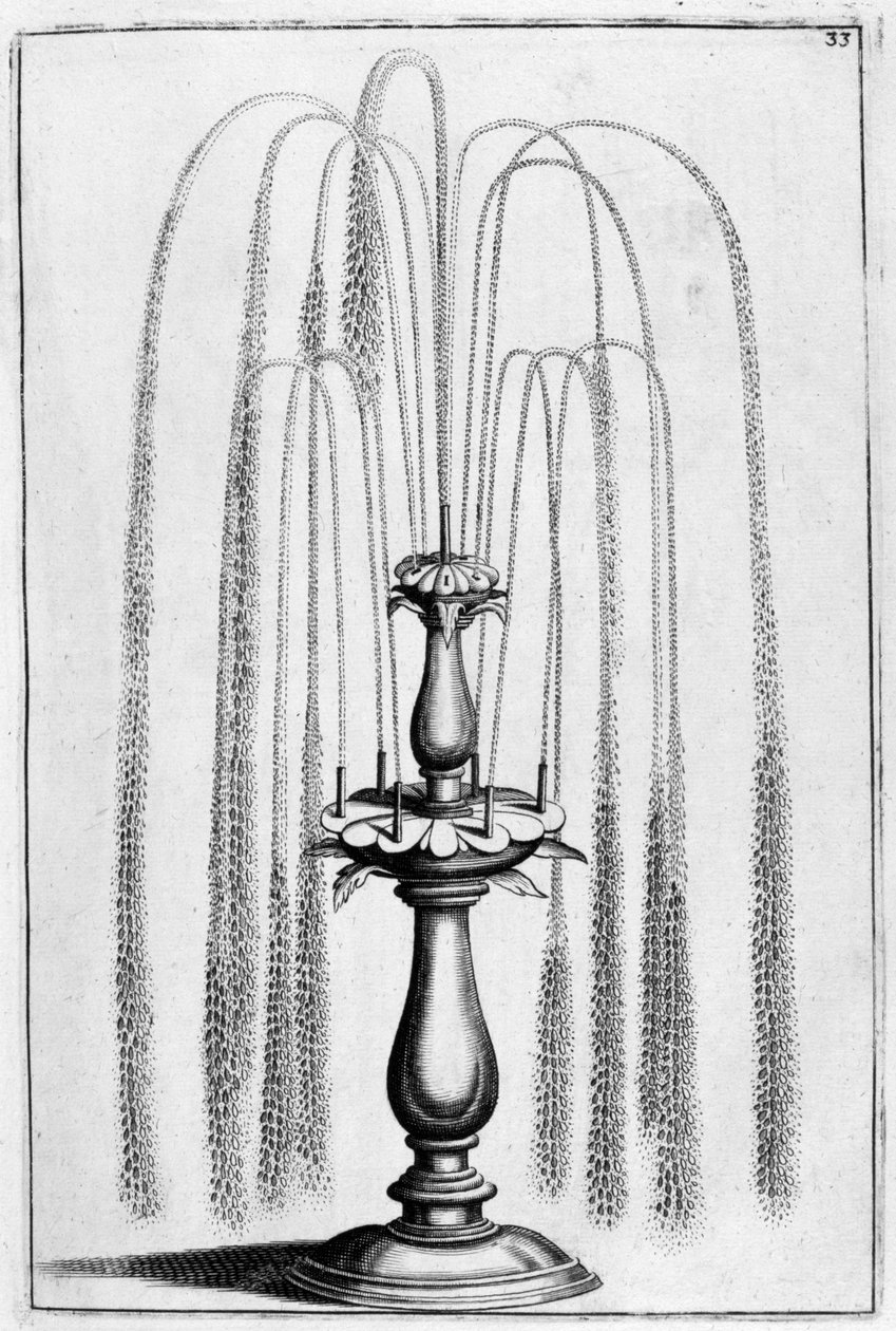 Dekorativ fontändesign, 1664 av Georg Andreas Bockler