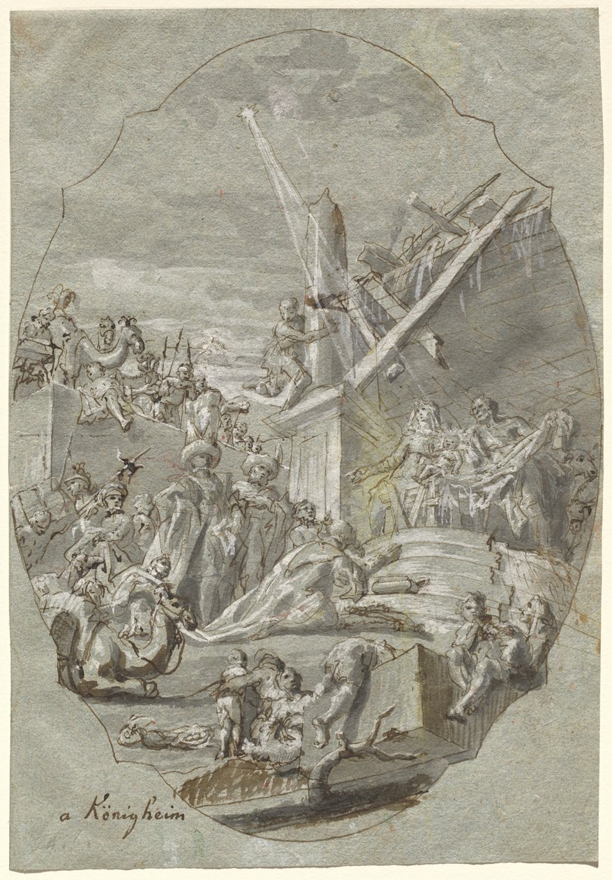 Tillbedjan av Magi av Georg Anton Urlaub