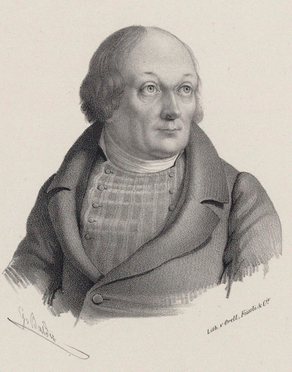 Porträtt av Hans Georg Nägeli 1773-1836, ca. 1840. av Georg Balder