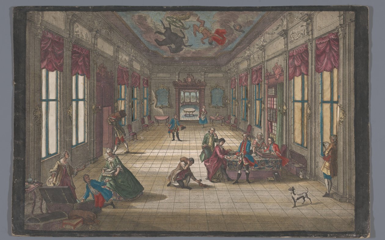 Den förlorade sonen får sitt arv Abtheilung des verlohrnen Sohnes mit seinem Vatter (titel på objekt) av Georg Balthasar Probst (possibly)