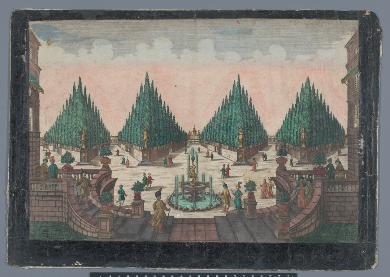 Utsikt över en cypressträdgård i Konstantinopel Prospect des Cypresses Gartens av Georg Balthasar Probst (possibly)