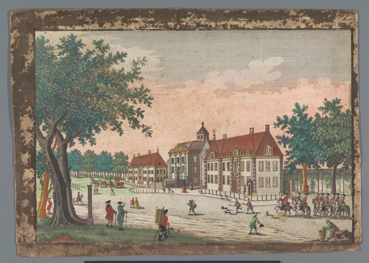 Utsikt över Huis ten Bosch-palatset i Haag Gesicht des Lust-Hausses Orange Hall (titel på objekt) Haag (serietitel) av Georg Balthasar Probst