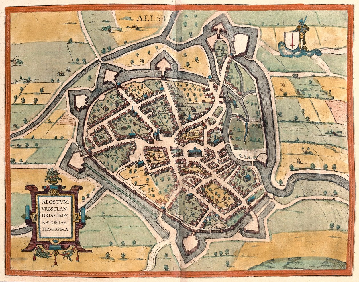 Aalst, Belgien - i "Civitates Orbis Terrarum" av Georg Braun, Köln 1617 av Georg Braun