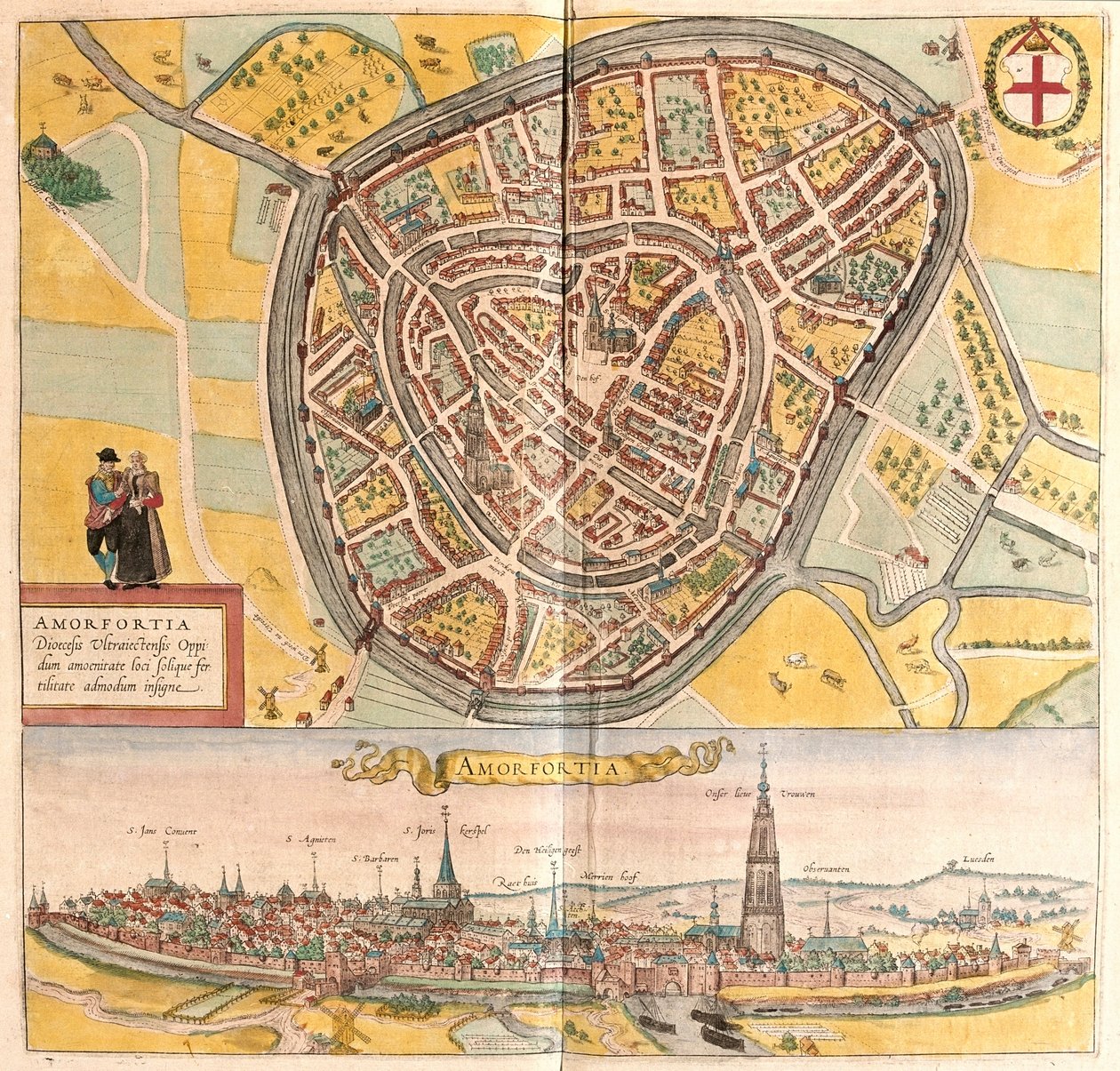 Amersfoort, Nederländerna - i "Civitates Orbis Terrarum" av Georg Braun, Köln 1617 av Georg Braun