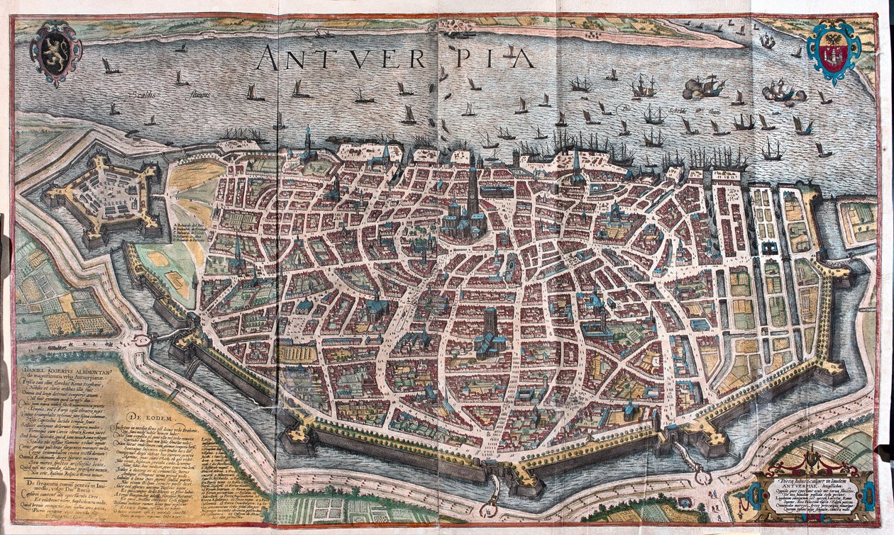 Anversa, Belgien - i "Civitates Orbis Terrarum" av Georg Braun, Köln 1617 av Georg Braun