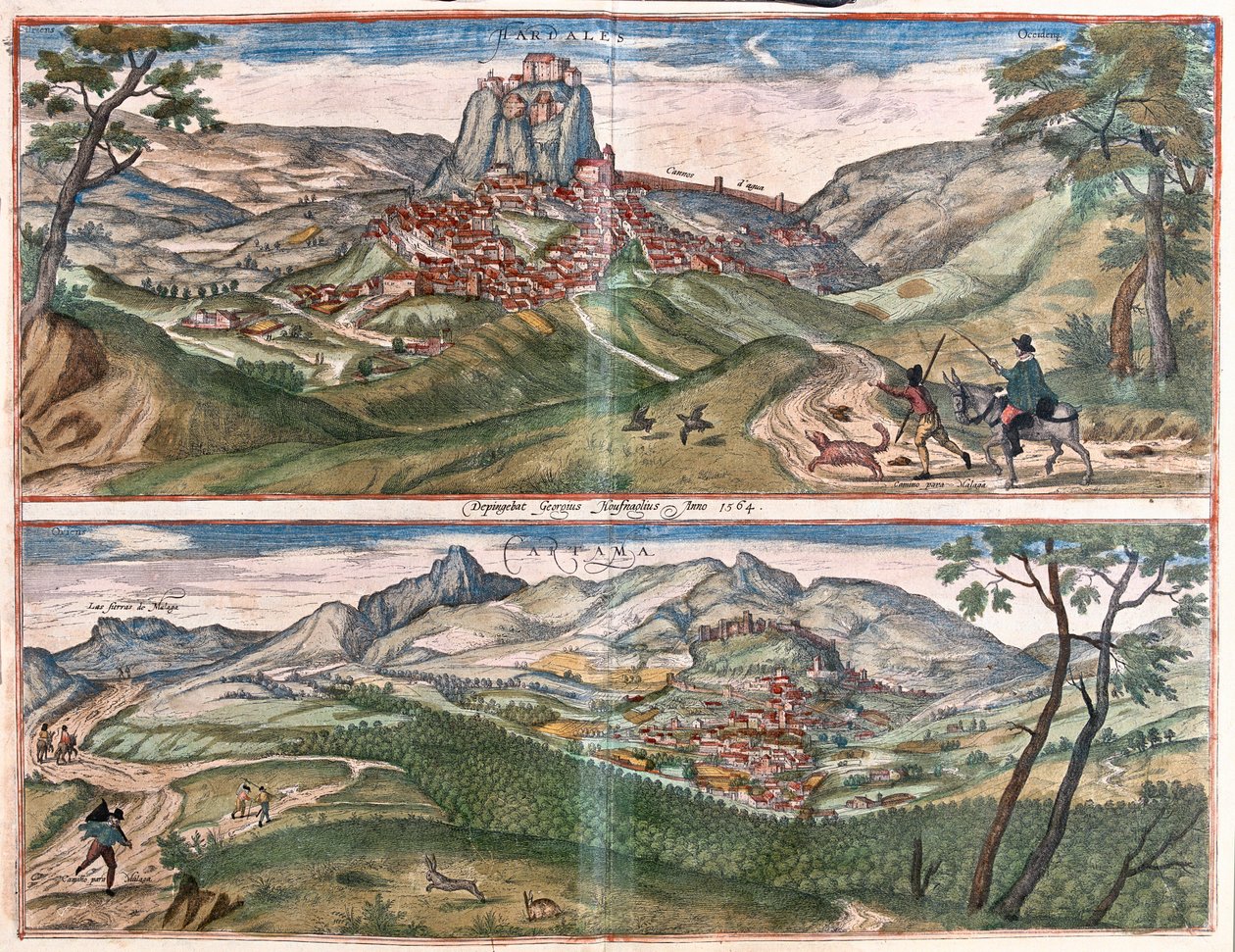 Ardales - Cartama, Spanien - i "Civitates Orbis Terrarum" av Georg Braun, Köln 1617 av Georg Braun