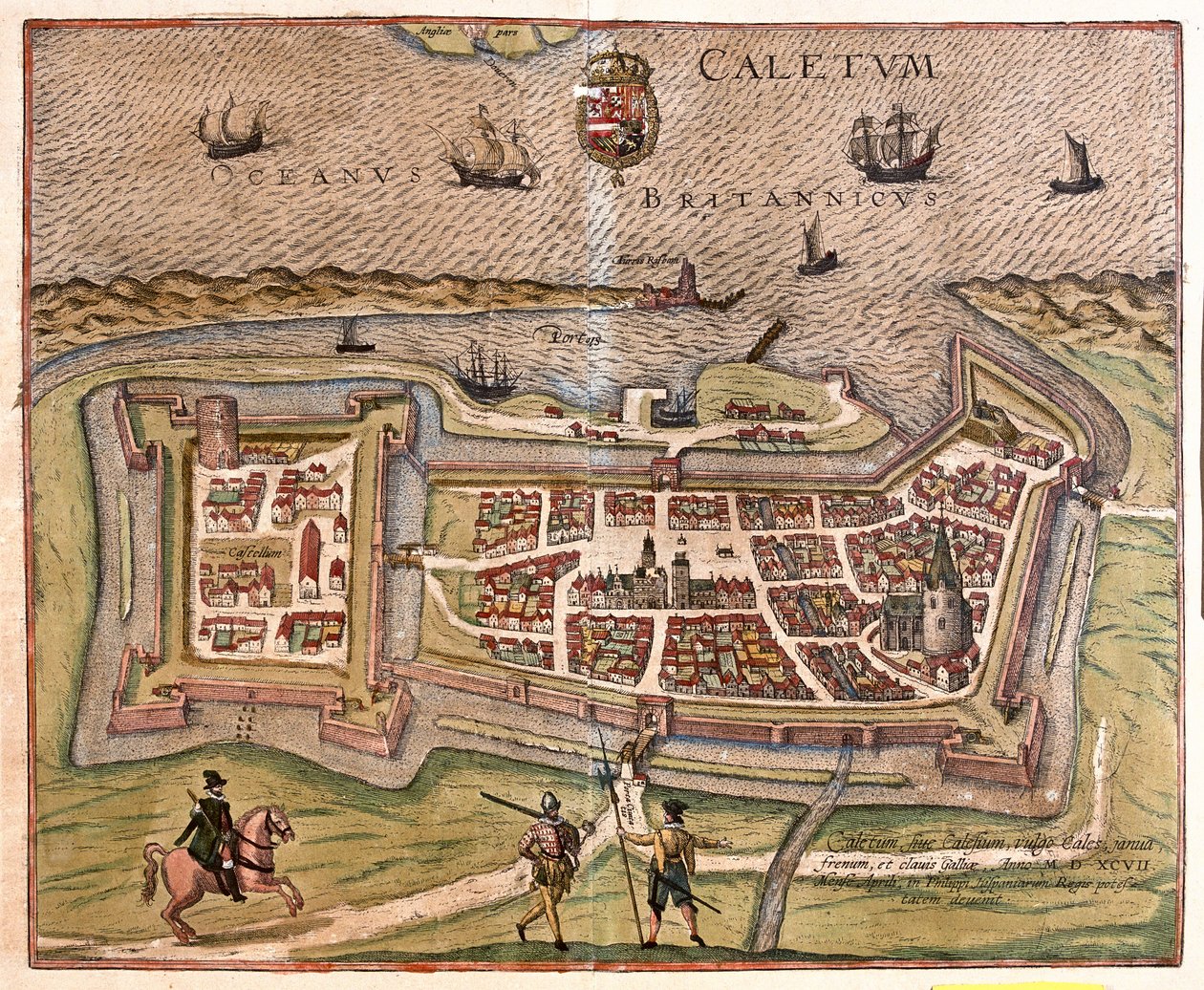 Calais, Frankrike - i "Civitates Orbis Terrarum" av Georg Braun, Köln 1617 av Georg Braun