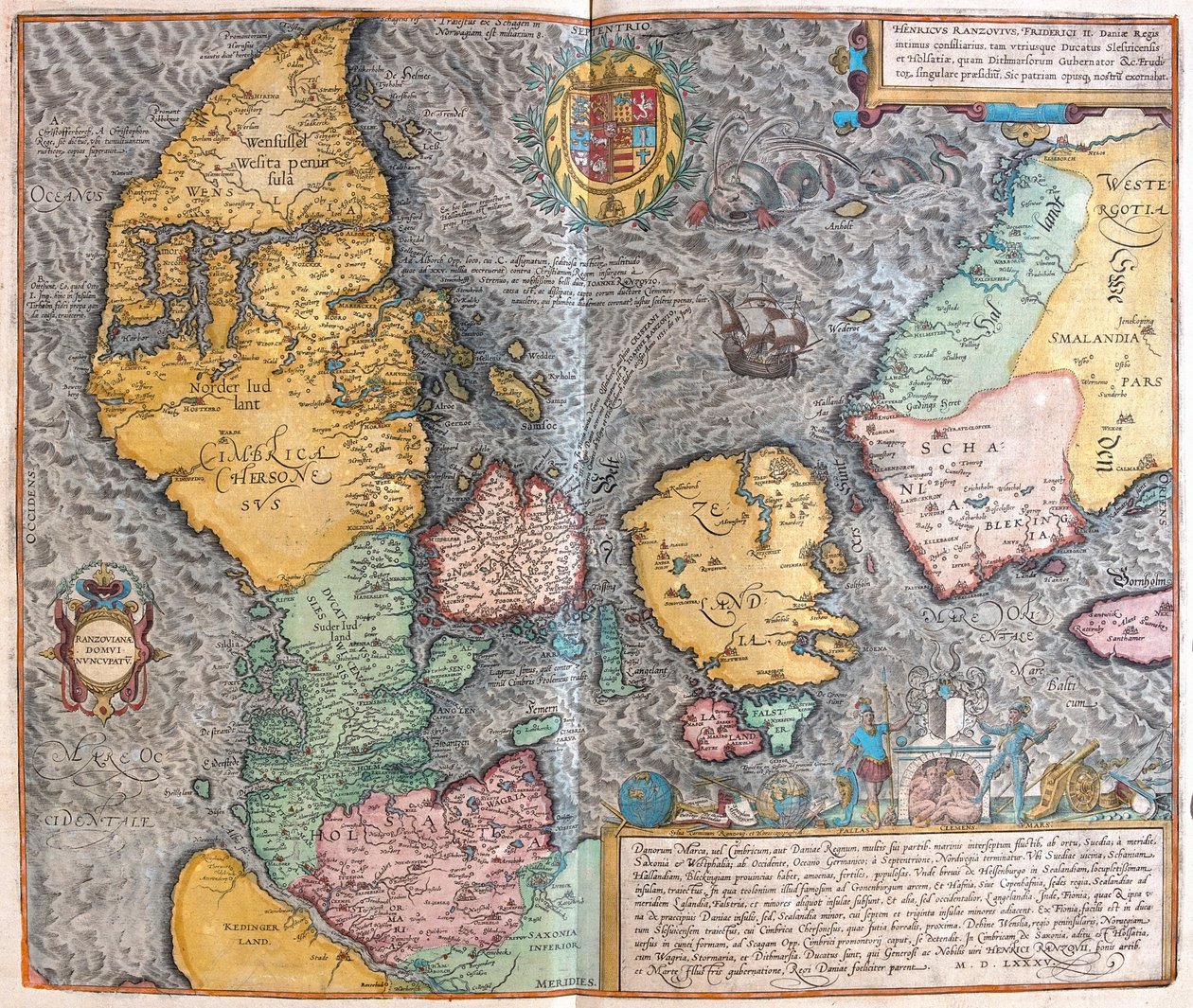 Danmark - i "Civitates Orbis Terrarum" av Georg Braun, Köln 1617 av Georg Braun